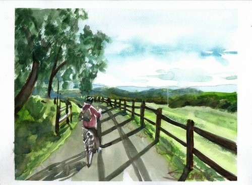 Ojai bike path sandra - bike, path: